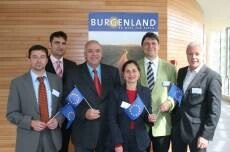 Foto v.l.n.r.: Dr. Hannes Schaffer, Herr Dezsö Walter, Projektinitiatorin Mag. Ulrike Tschach-Sauerzopf von Burgenland Tourismus, Dr. Holm Grosse und Dir. Gerhard Gucher für gemeinsames Destinationsmanagement