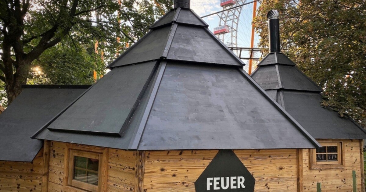 Feuerdorf-Pop-up im Prater
