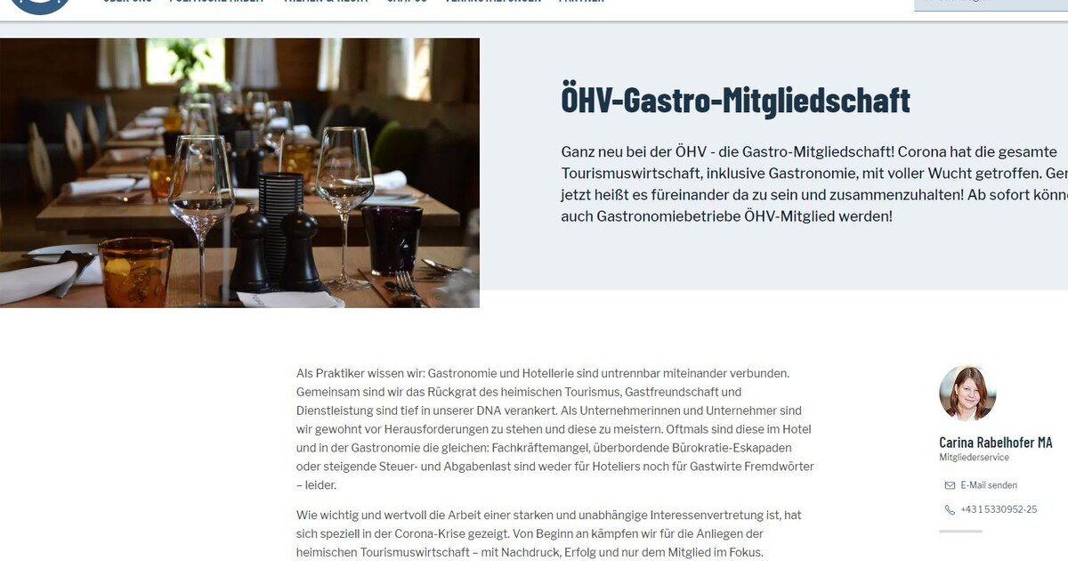 ÖHV ist jetzt auch für Gastronomen da