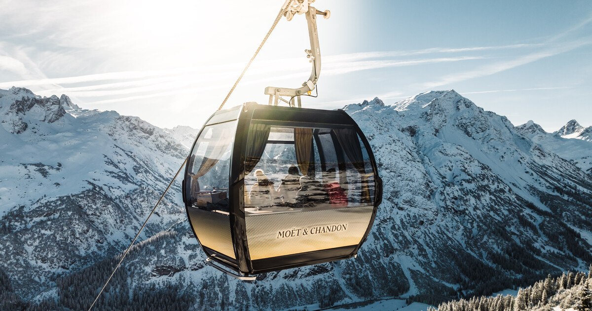 Gondel-Gönnung mit Moët & Chandon