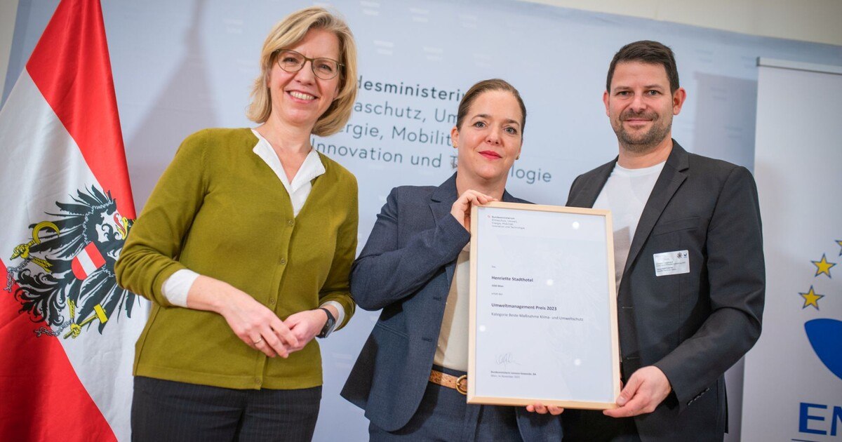 Umweltmanagement-Preis an Henriette Stadthotel